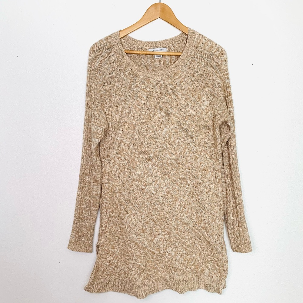 Liz Claiborne Bulky V Neck Crewneck Sweater Sz Large - Picture 2 of 7
